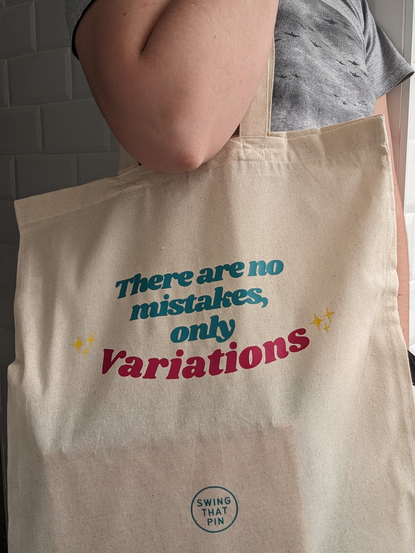 There are no mistakes, only variations Totebag