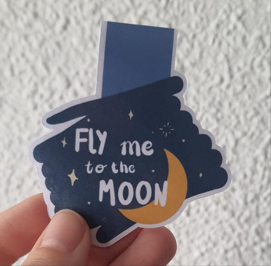 Fly me to the moon magnetic bookmark