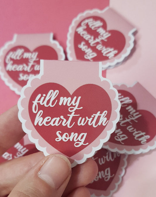 Fill my heart magnetic bookmark