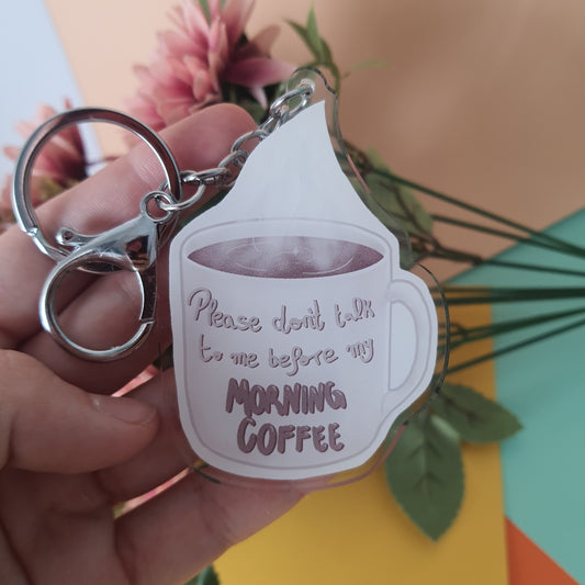 Morning coffee Acrylic keychain