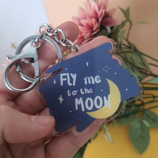 Fly me to the moon Acrylic keychain